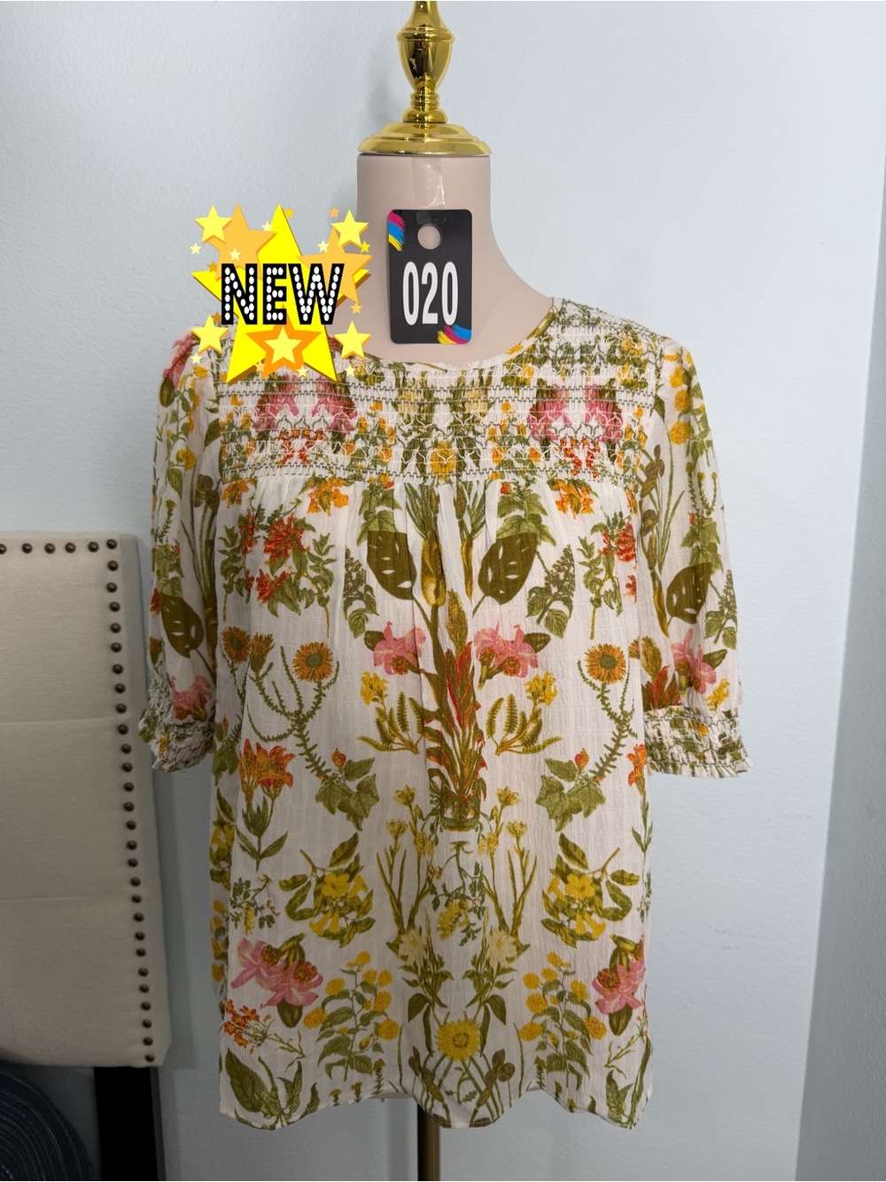 Rose and Olive Blouse #020